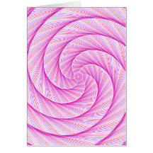 Purple Pink Dive Drop Math Swirl Card