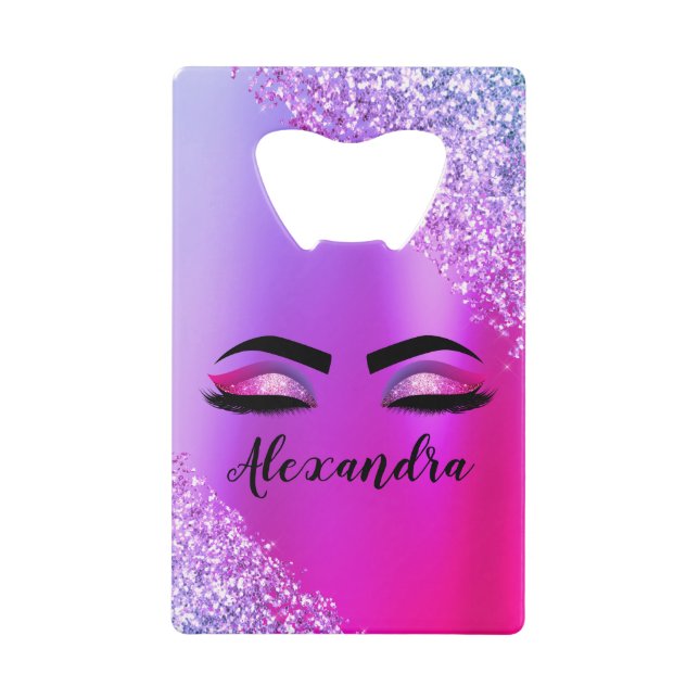 Purple Pink Monogram Glitter Eyelashes (Devant)