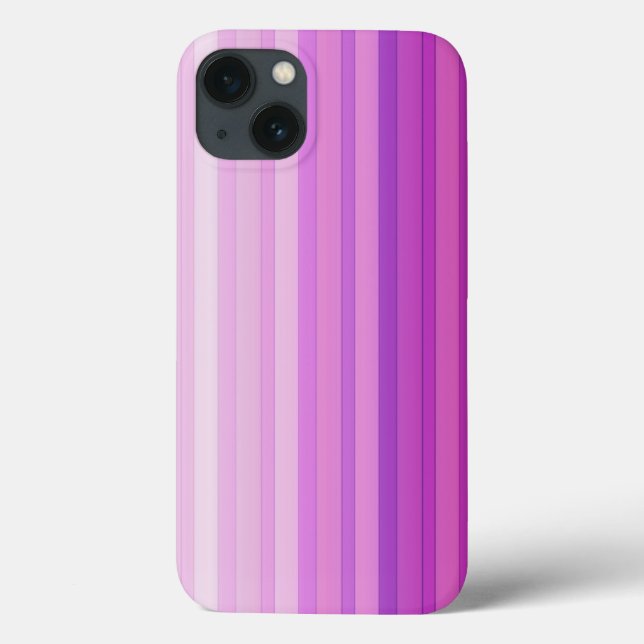 Purple Pink Stripes Motif iPhone X Coque (Verso)