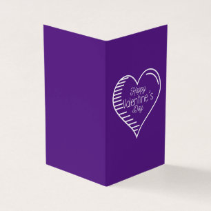 Purple Platonic Valentine Carte pour notes 25pk