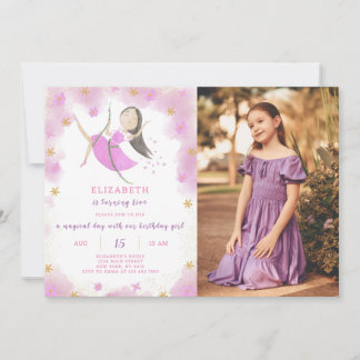 Purple Princess Invitation Anniversaire Avec Photo