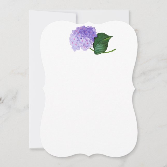 Purple Redoute Hydrangea Invitations (Devant)