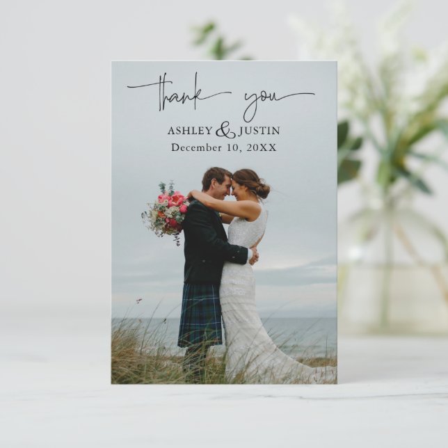 Purple rêves Carte de remerciements de fleurs styl (Debout devant)