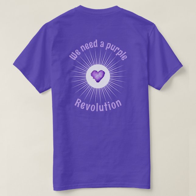 Purple Revolution Men's Basic T-Shirt (Design dos)