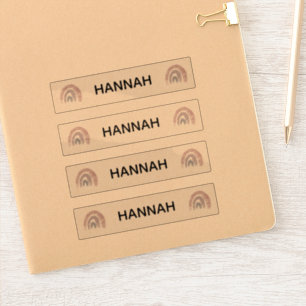 Purple rose arc-en-ciel Nom Clear Vinyl Sticker De