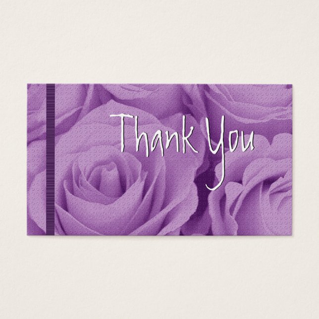 PURPLE Rose Merci Mariage carte (Devant)