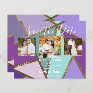 Purple rose Turquoise Turquoise & Bronze Mariage o