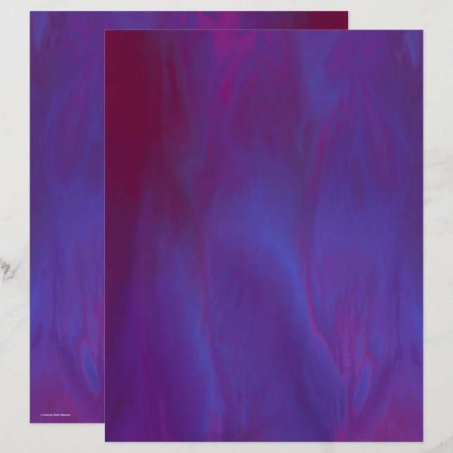 Purple Skies Scrapbook Paper 2-Sided Page (Devant / Derrière)