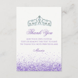 Purple Sparkle Merci Cartes