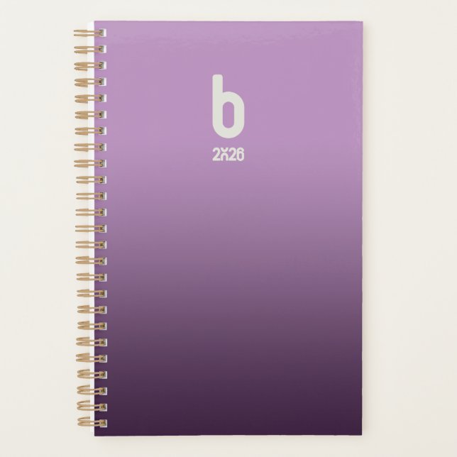 Purple Spiral Planner  – 2026 Breath (Devant)