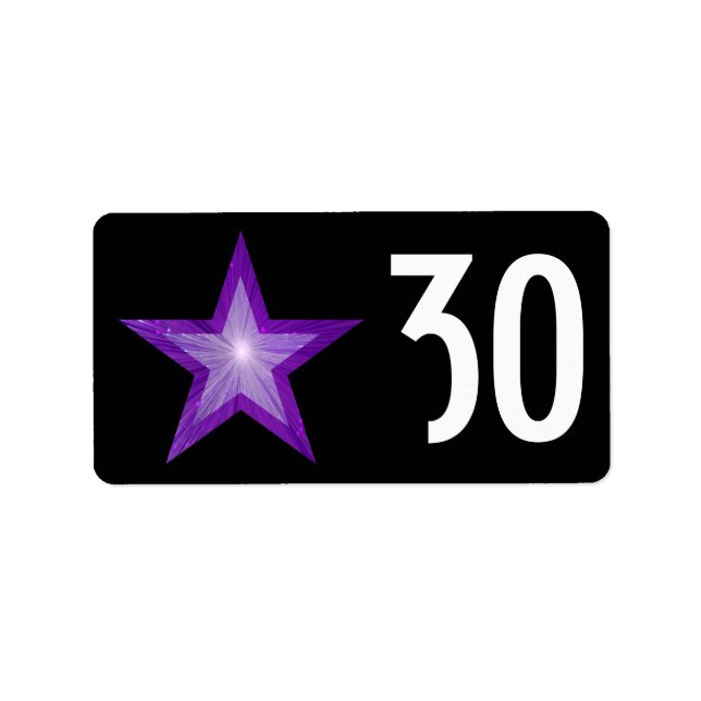 Purple Star 'Age' étiquette moyen noir (Devant)
