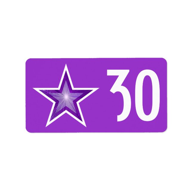 Purple Star 'Age' étiquette moyen violet (Devant)