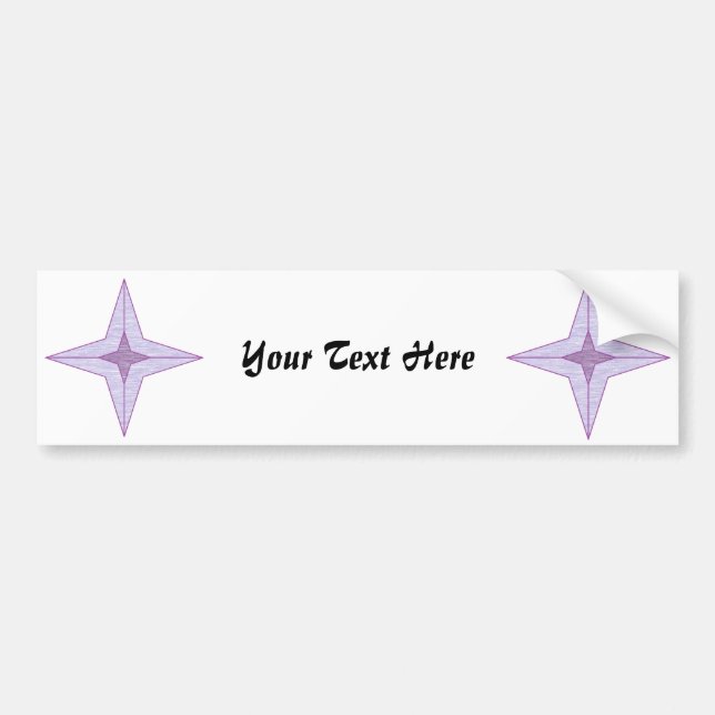 Purple Star Bumper Sticker (Devant)