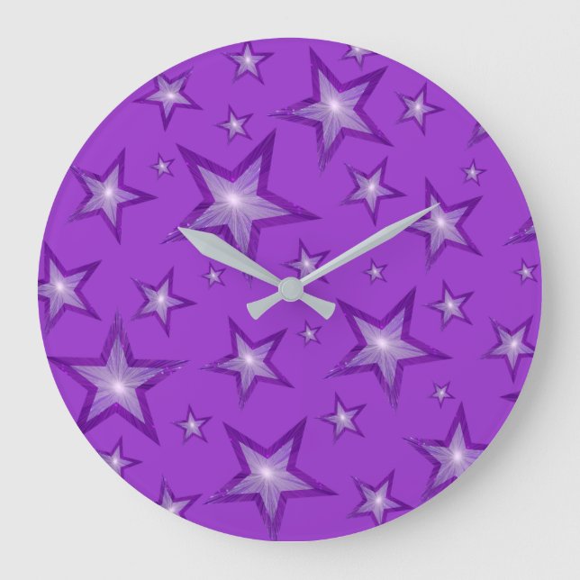 Purple Stars horloge rond pourpre (Recto)