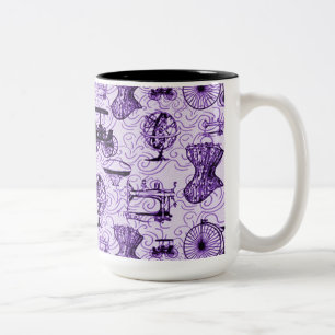 Purple Steampunk Motif café Mug