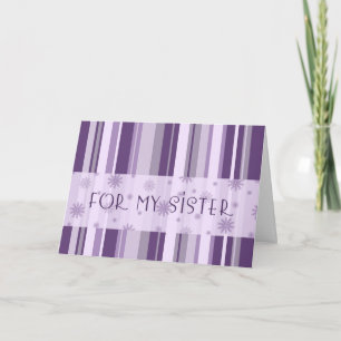 Purple Stripes Soeur Joyeuse Carte de Noël