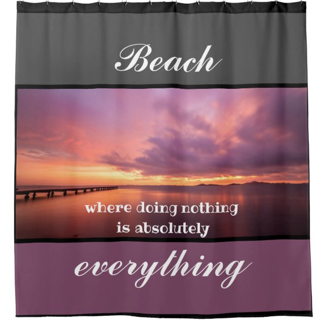 Purple Sunset Beach est tout ce que Douche rideau (Devant)