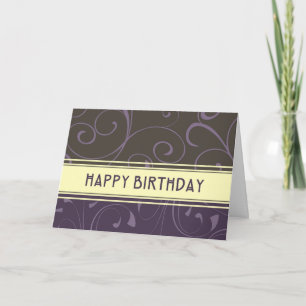 Purple Swirl Business De Groupe Carte D'Anniversai
