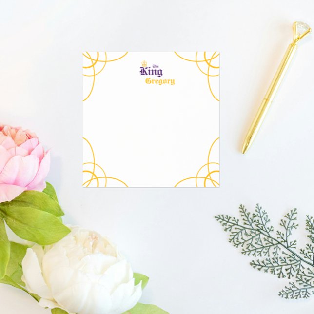 Purple The King Carré Post-it Notes (Créateur téléchargé)