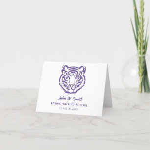 Purple Tiger Mascot School Merci Notes