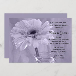 Purple Tinted Daisy Post Mariage Brunch Invitation