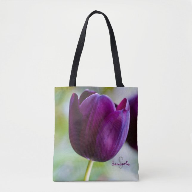 Purple Tulip Tote bag (Devant)