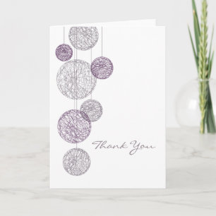 Purple Twine Globes Carte de remerciements