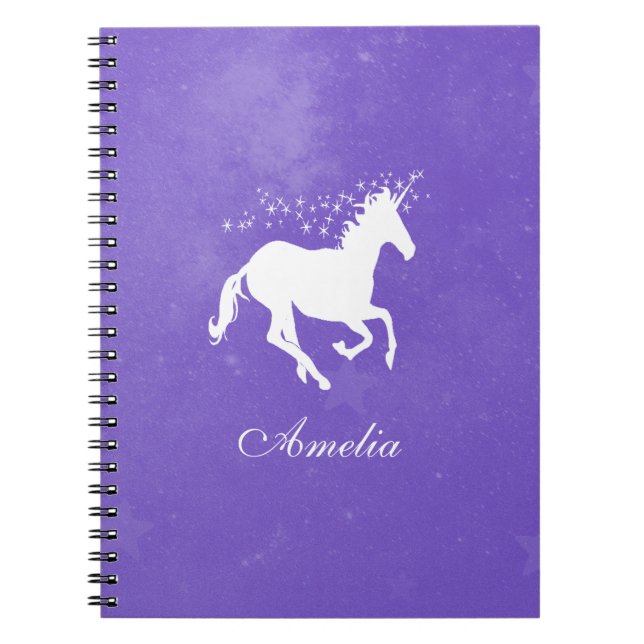 Purple Unicorn Carnet personnalisé (Devant)