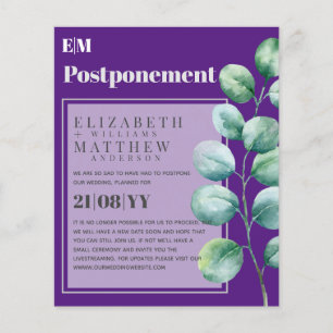 Purple verdure POSTPONEMENT Changement de plan Avi