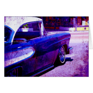 Purple Vintage Car Grunge Art numérique Toutes Les