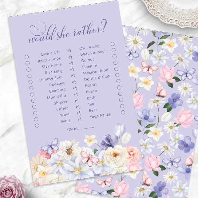 Purple Voudrait-Elle Plaire Jeu (Purple Would She Rather Game
)