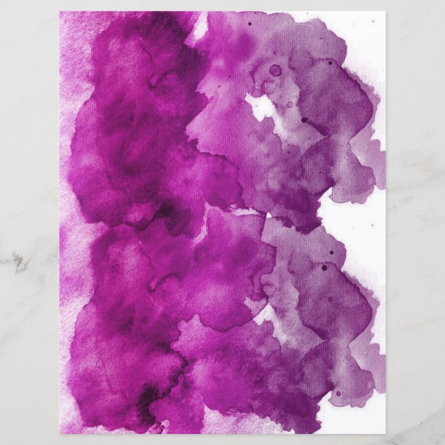 Purple watercolor stains soft pastel scrapbook  (Devant)