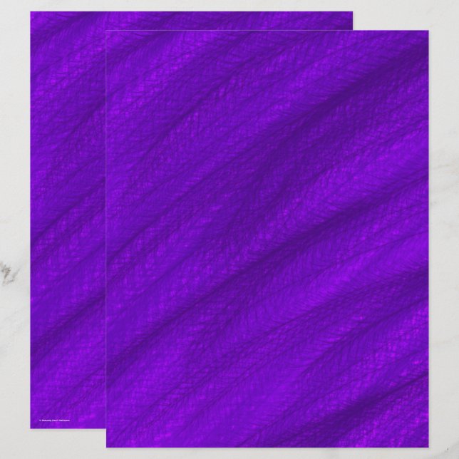 Purple Wheat Field Scrapbook Paper 2-Sided Page (Devant / Derrière)
