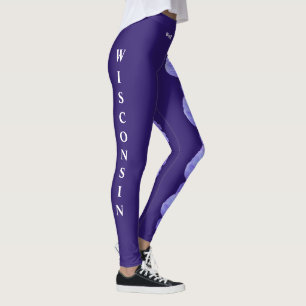 Purple Wisconsin State Flower Bois Violet Leggings