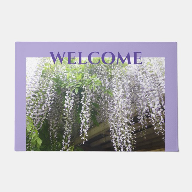 Purple Wisteria BIENVENUE Cust. Paillasson (Devant)