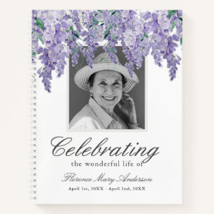 Purple Wisteria Memorial Funeral Livre d'or