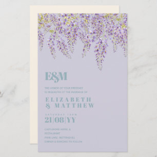 Purple Wisteria Sage Floral Garden Mariage