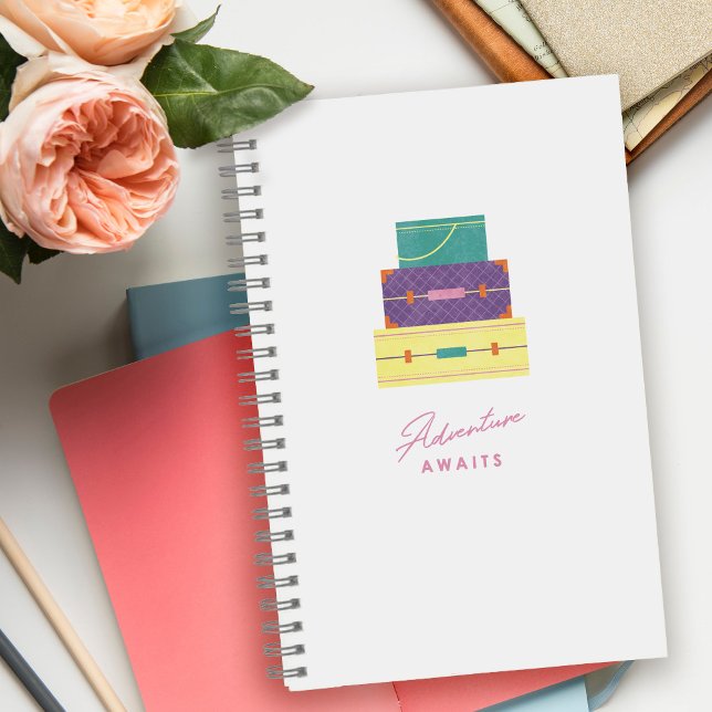 Purple Yellow Adventure Attend Carnet Spiral (Créateur téléchargé)