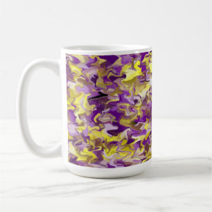 Purple Yellow Swirl 15oz Mug