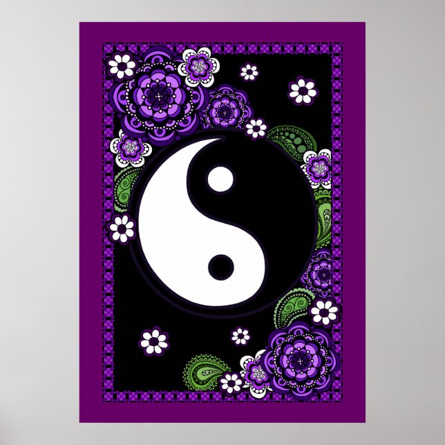 Purple Yin Yang Poster (Devant)
