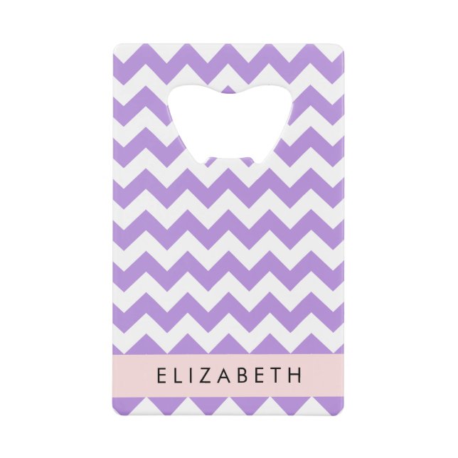 Purple Zigzag, Purple Chevron, Votre Nom (Devant)