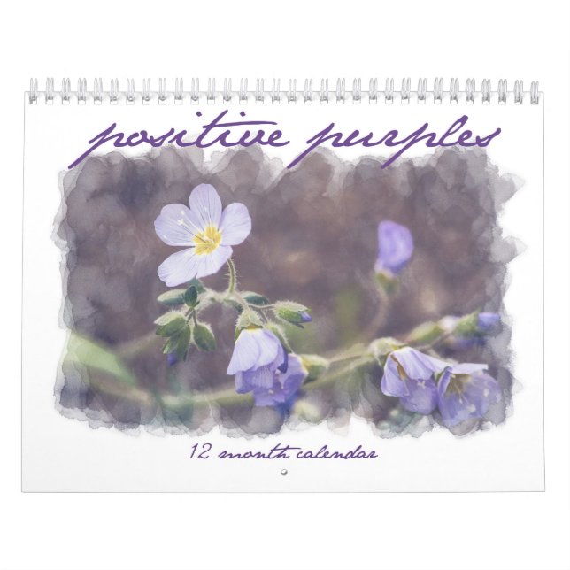 Purples positifs - Calendrier motivationnel de 12  (Protection)