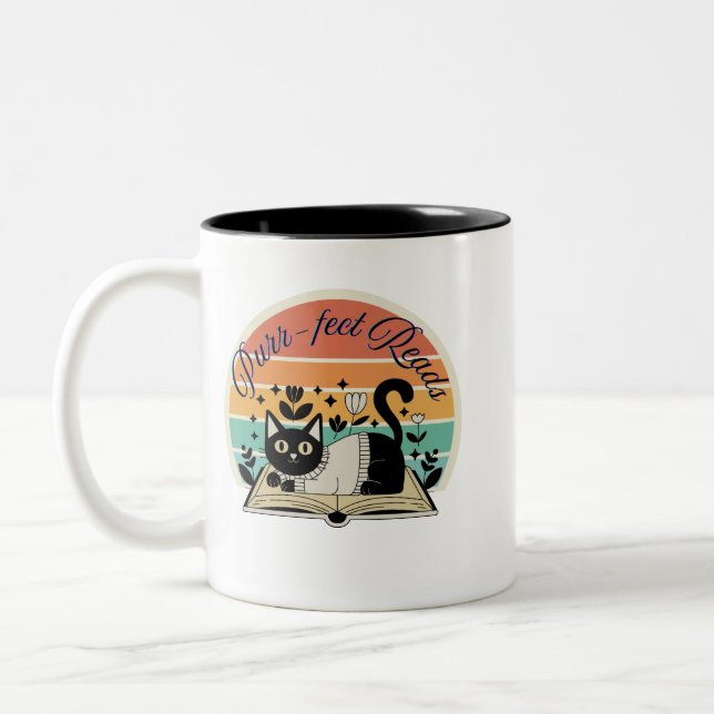 Purr -fect lit drôles chats amusants Mug (Gauche)