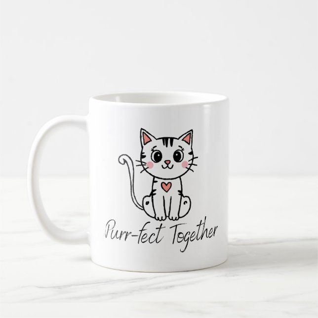 Purr-fect Together Valentine's Day Mug (Gauche)