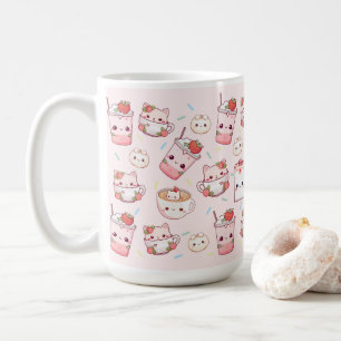 Purr parfaitement brassé : Kawaii Cat Cat Cat Mug