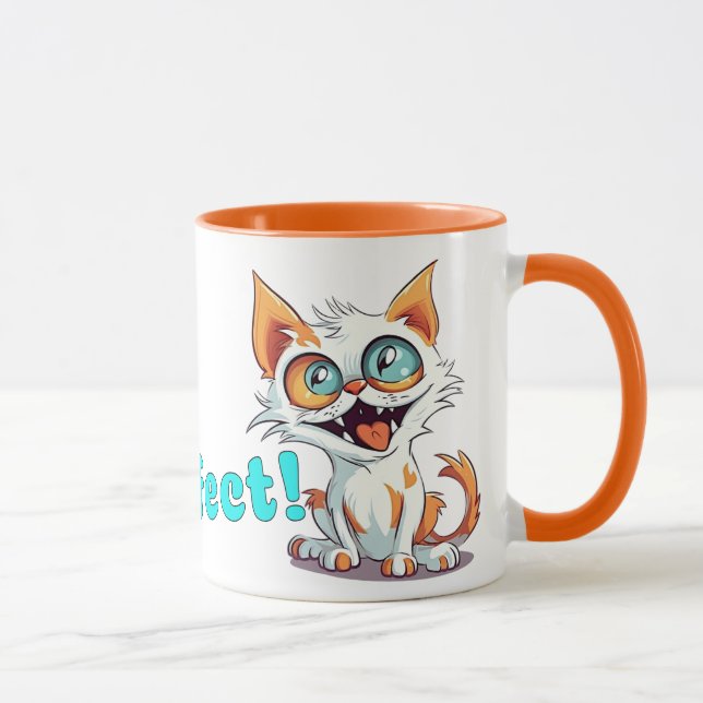 Purrfect - Dessin Nouveauté Drôle Chat Mug (Droite)