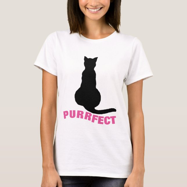 PURRFECT Funny mignon T-shirts pour chat (Devant)