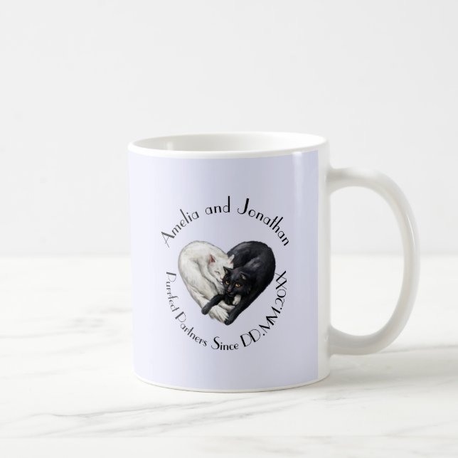 "Purrfect Partners" la tasse d'anniversaire (Droite)