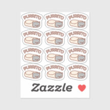 PURRITO Cat Burrito DOZEN Mini Stickers
