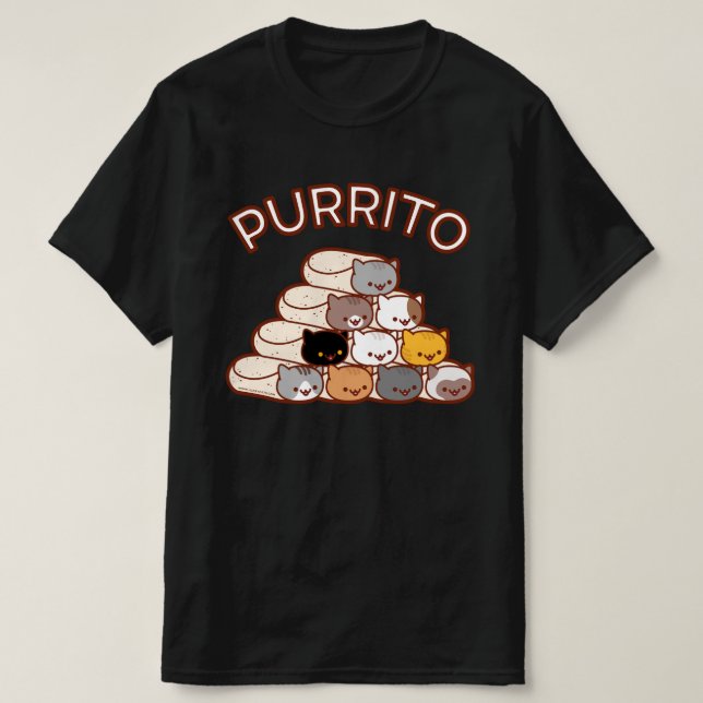 PURRITO PYRAMID Chat Burrito T-SHIRT (Design devant)
